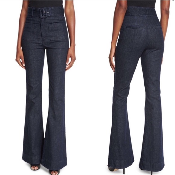 NICHOLAS Denim - EUC NICHOLAS Blue Flare Wide Leg & High Waisted Jeans